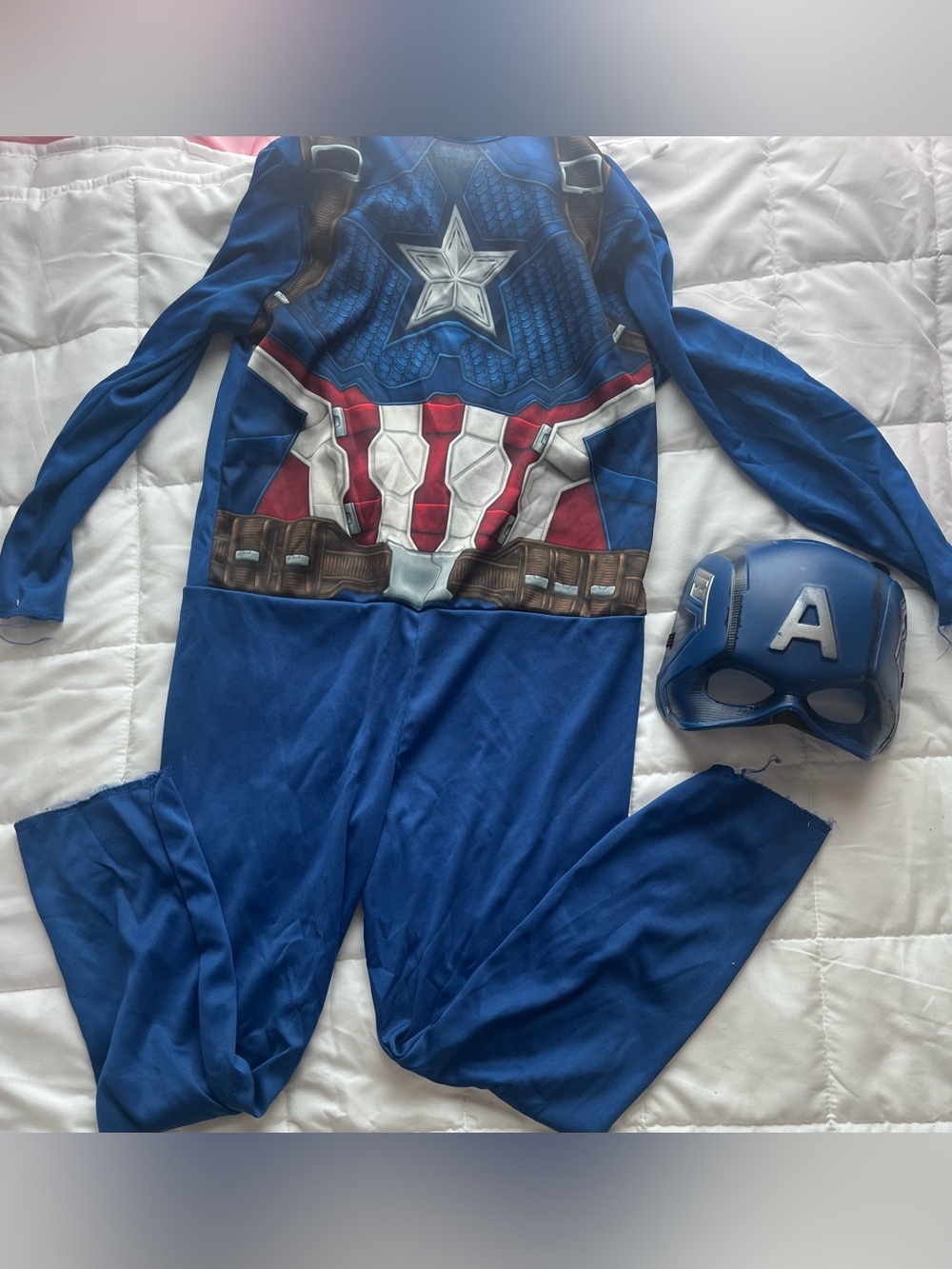 Kids Blue Captain Hero Costume with Mask